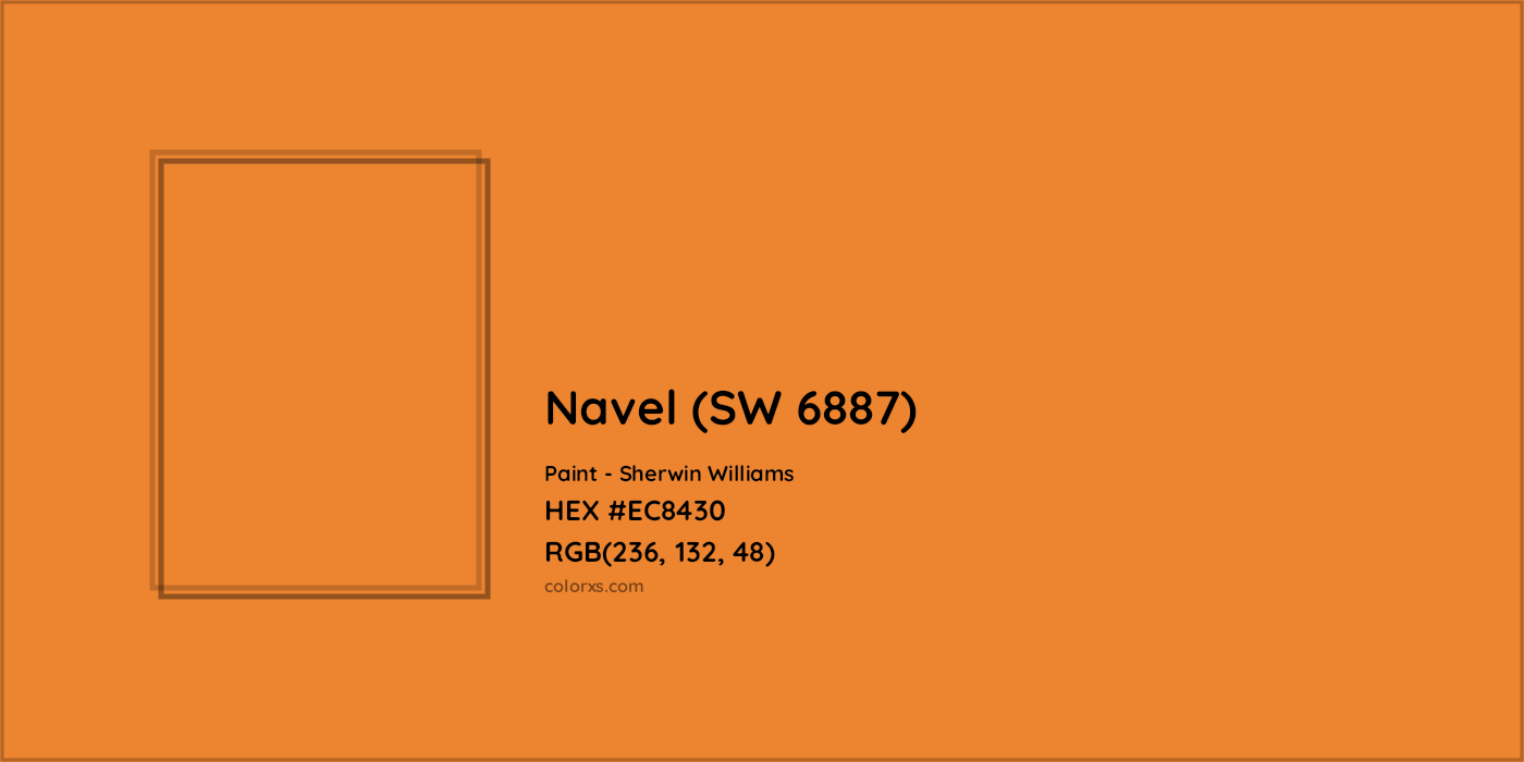 HEX #EC8430 Navel (SW 6887) Paint Sherwin Williams - Color Code