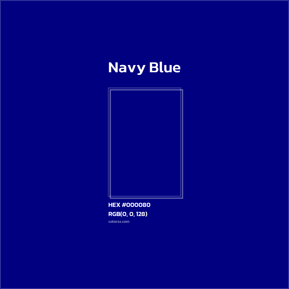 Navy Blue Complementary Or Opposite Color Name And Code 000080