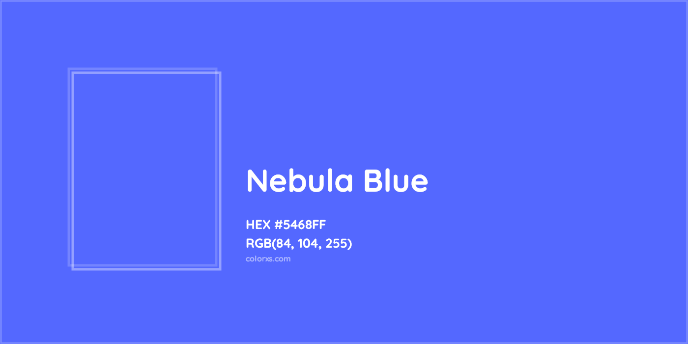HEX #5468FF Nebula Blue Color - Color Code