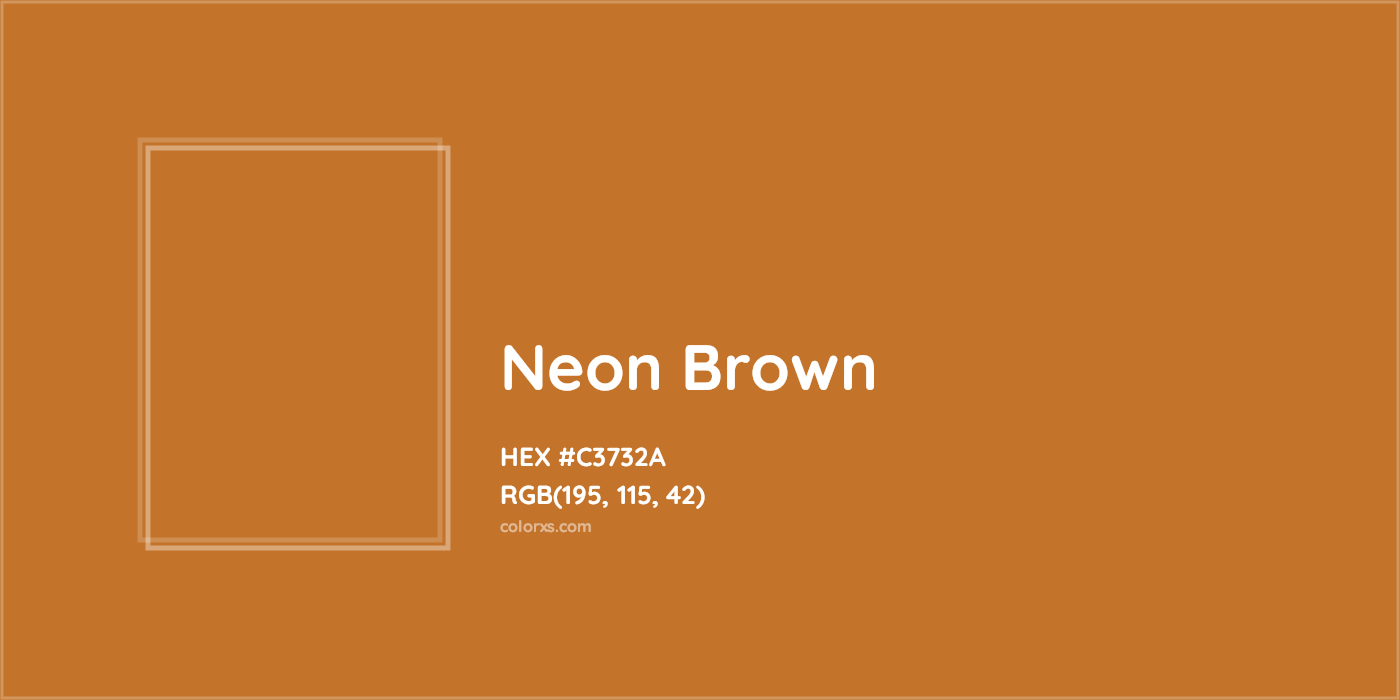HEX #C3732A Neon Brown Color - Color Code