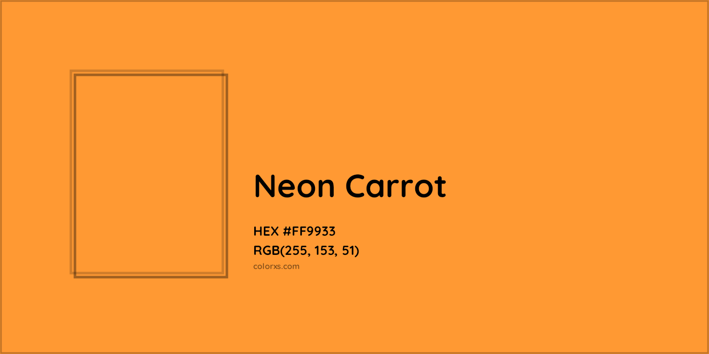 HEX #FF9933 Neon Carrot Color Crayola Crayons - Color Code