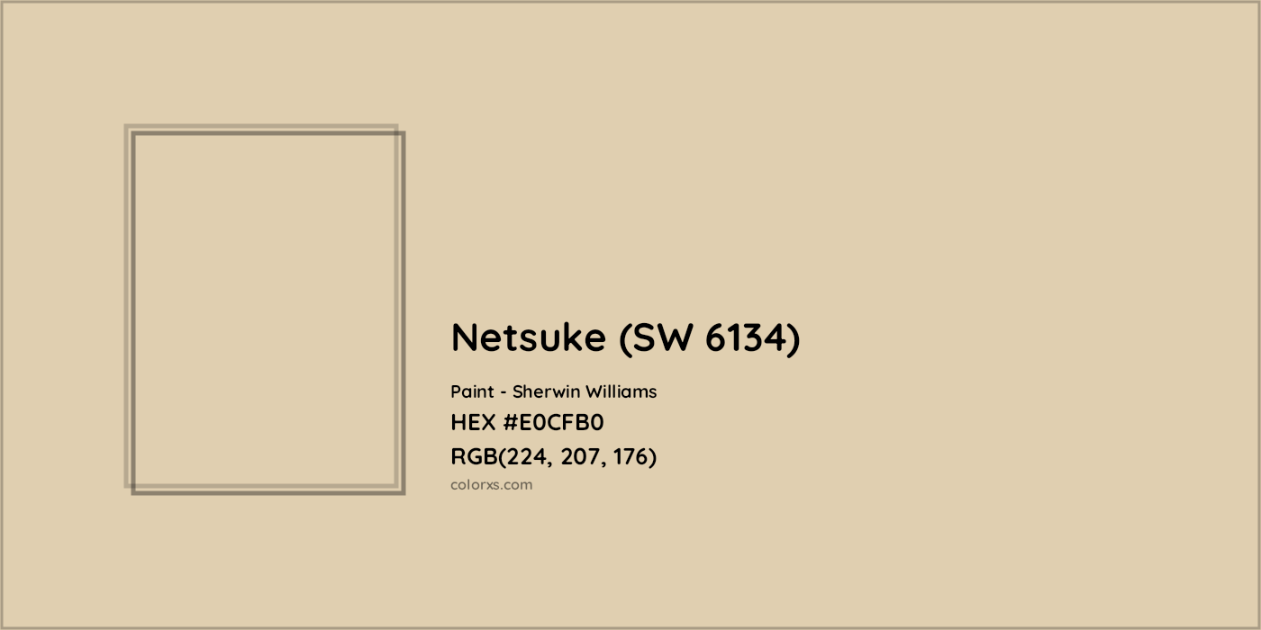 HEX #E0CFB0 Netsuke (SW 6134) Paint Sherwin Williams - Color Code