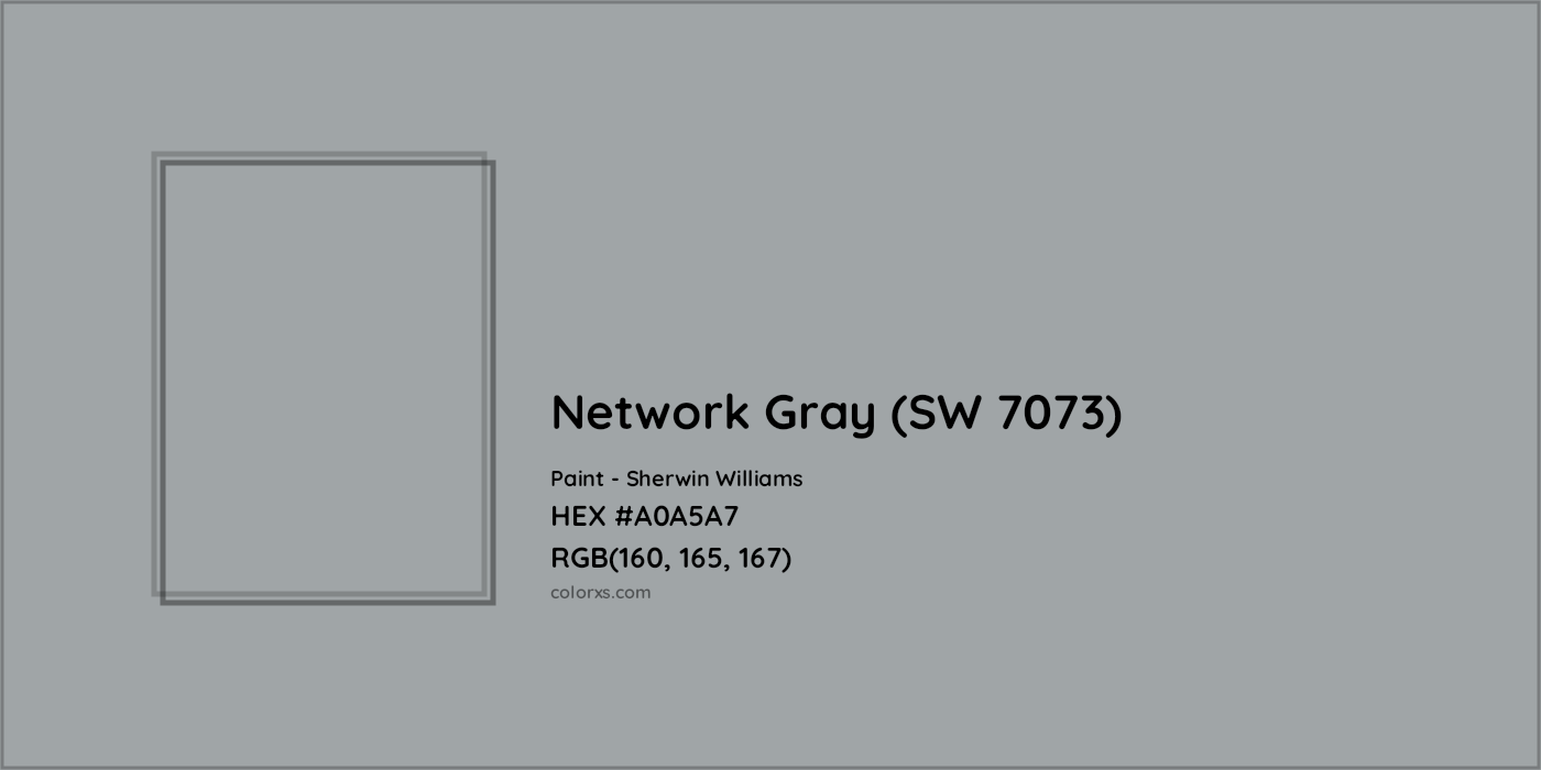 HEX #A0A5A7 Network Gray (SW 7073) Paint Sherwin Williams - Color Code