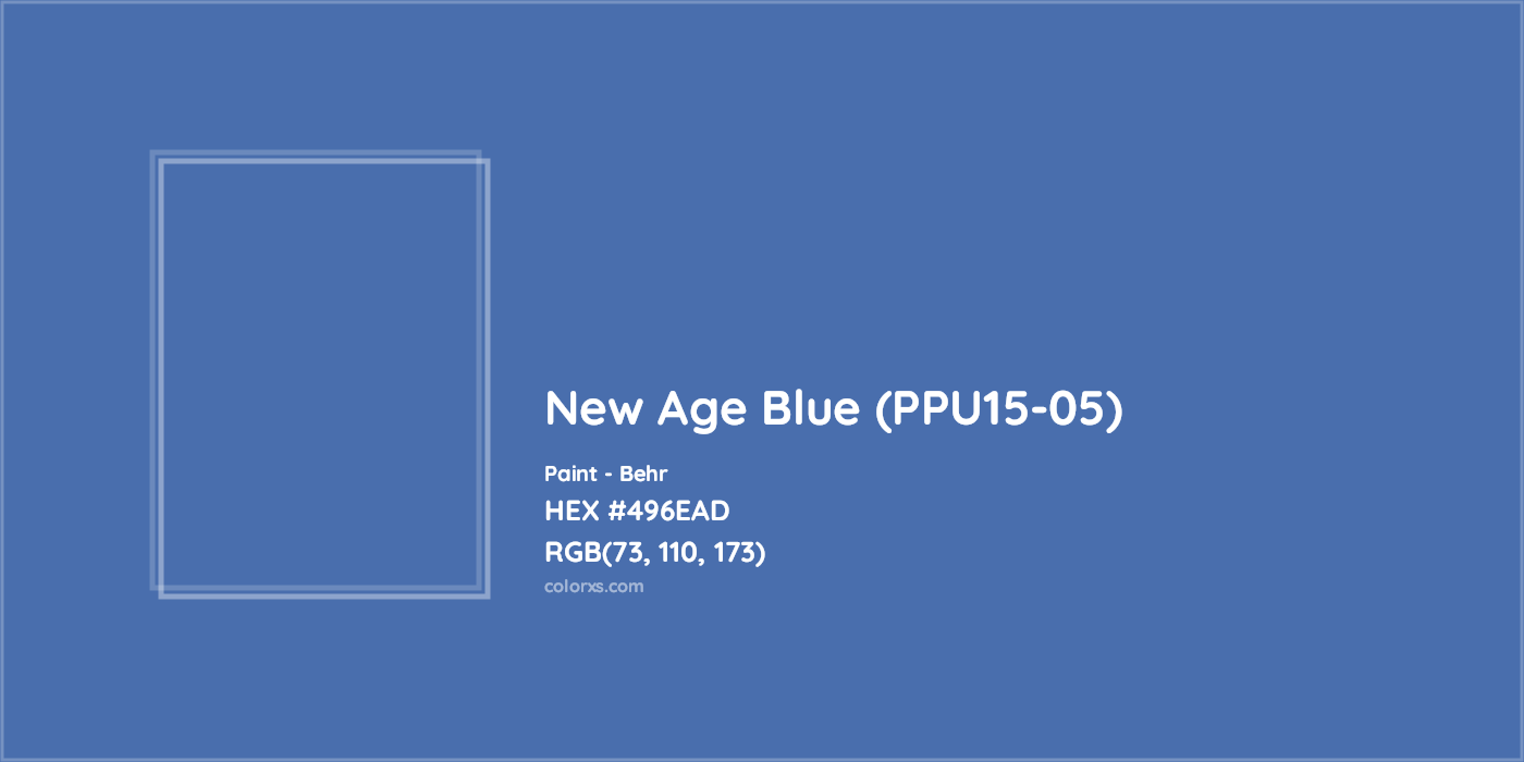 HEX #496EAD New Age Blue (PPU15-05) Paint Behr - Color Code