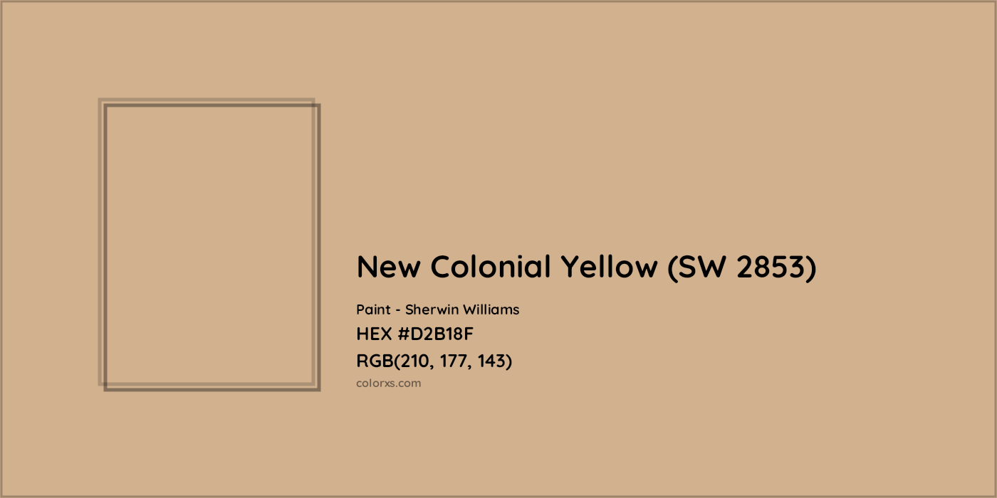 HEX #D2B18F New Colonial Yellow (SW 2853) Paint Sherwin Williams - Color Code