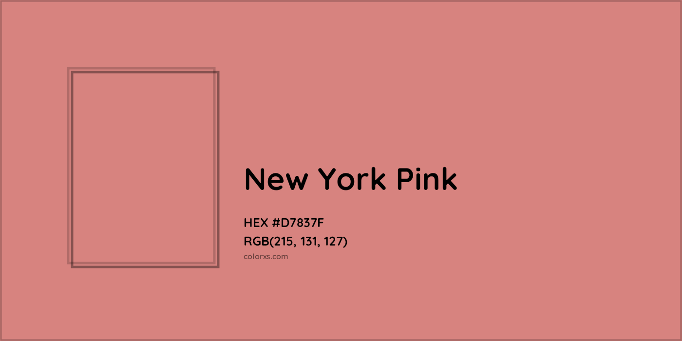 HEX #D7837F New York Pink Color - Color Code