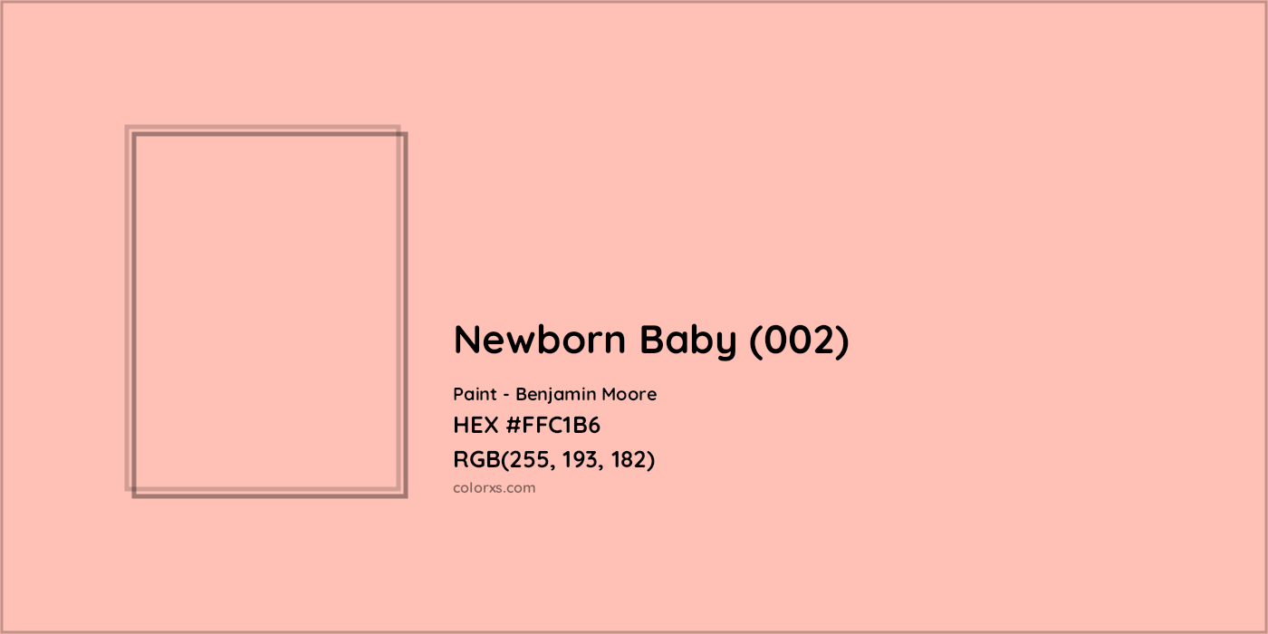 HEX #FFC1B6 Newborn Baby (002) Paint Benjamin Moore - Color Code