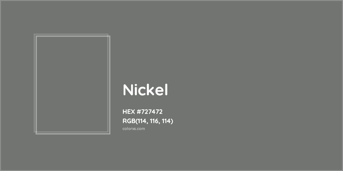 HEX #727472 Nickel Color - Color Code