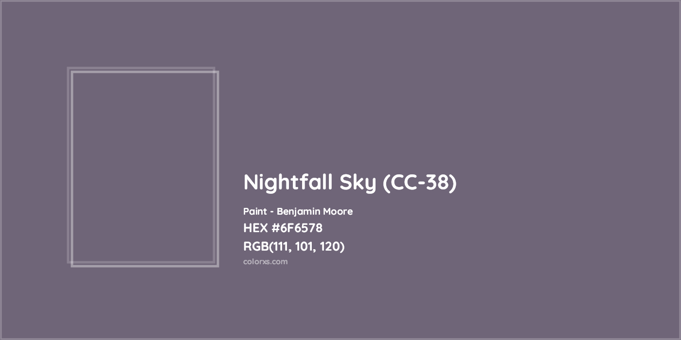 HEX #6F6578 Nightfall Sky (CC-38) Paint Benjamin Moore - Color Code