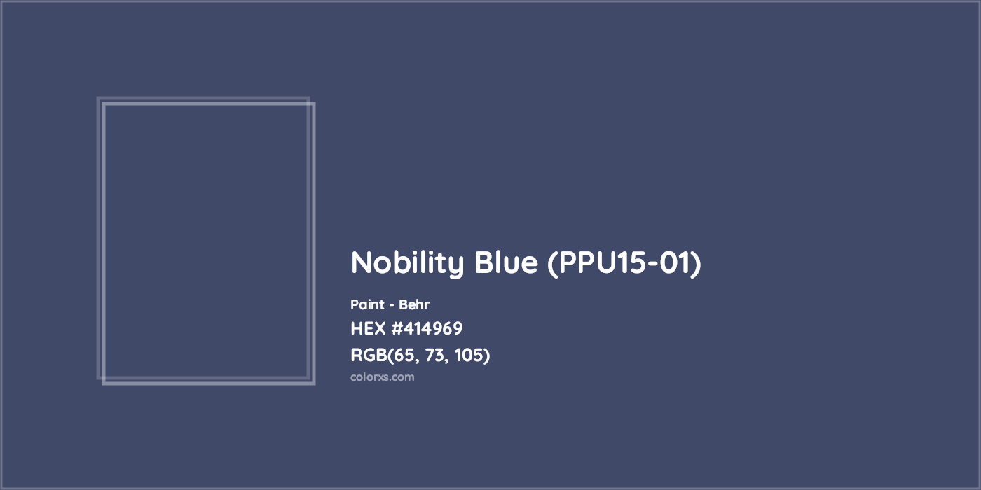HEX #414969 Nobility Blue (PPU15-01) Paint Behr - Color Code