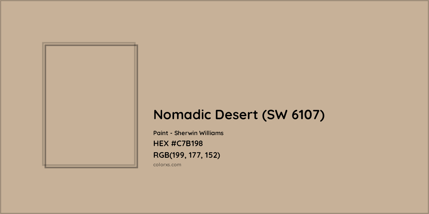 HEX #C7B198 Nomadic Desert (SW 6107) Paint Sherwin Williams - Color Code