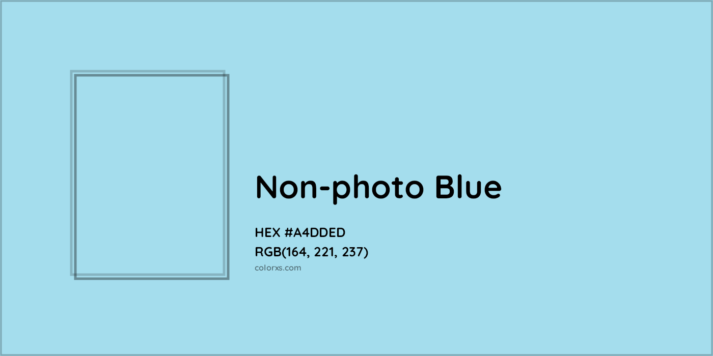 HEX #A4DDED Non-photo Blue Color - Color Code