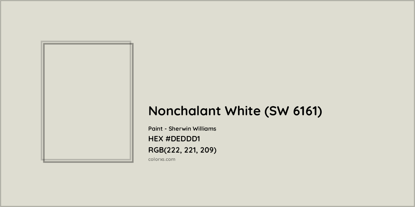 Sherwin Williams Nonchalant White SW 6161 Paint color codes similar 
