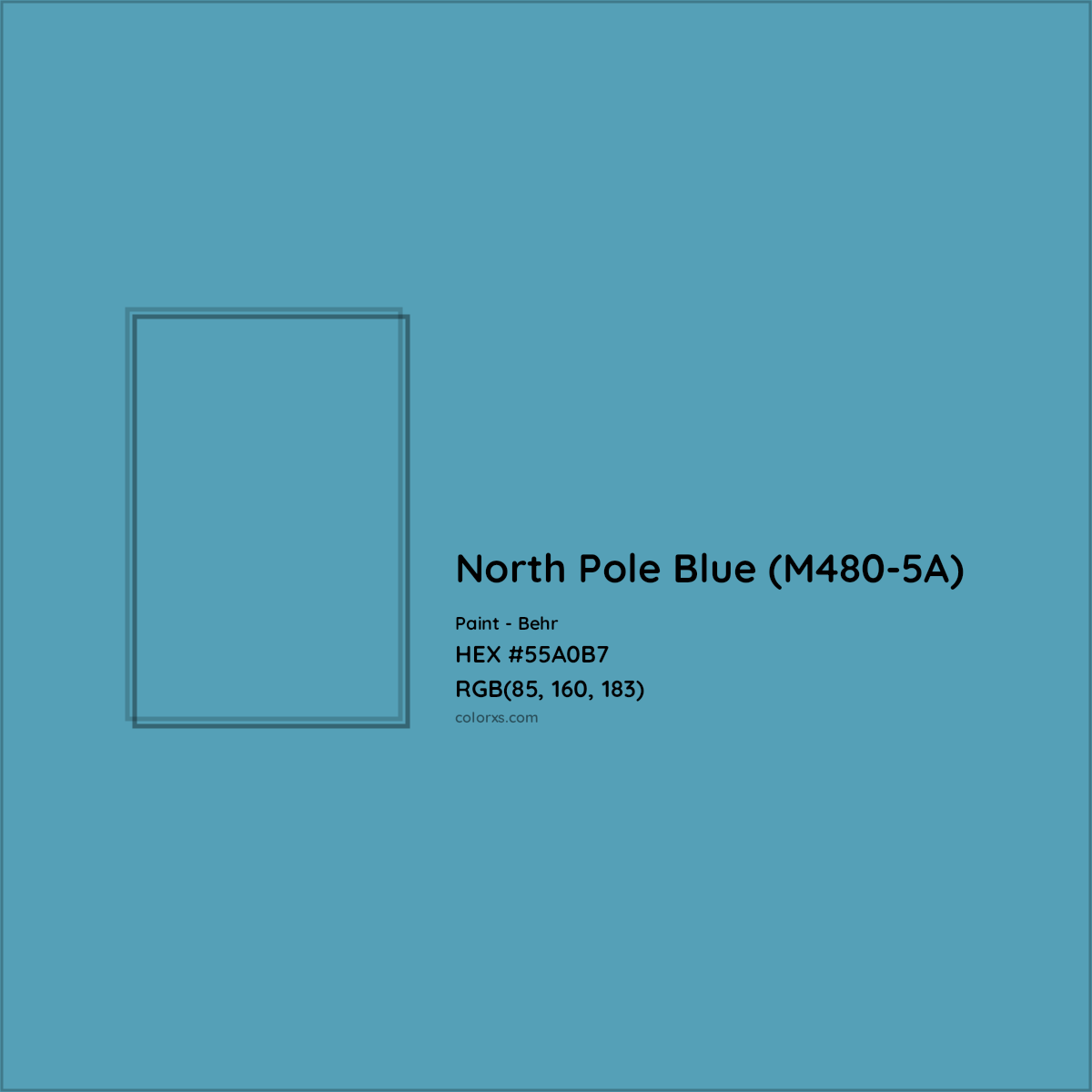 HEX #55A0B7 North Pole Blue (M480-5A) Paint Behr - Color Code