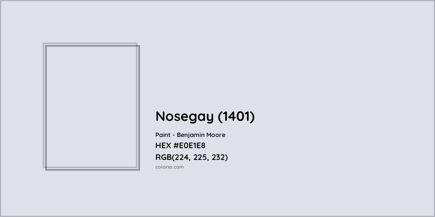 HEX #E0E1E8 Nosegay (1401) Paint Benjamin Moore - Color Code