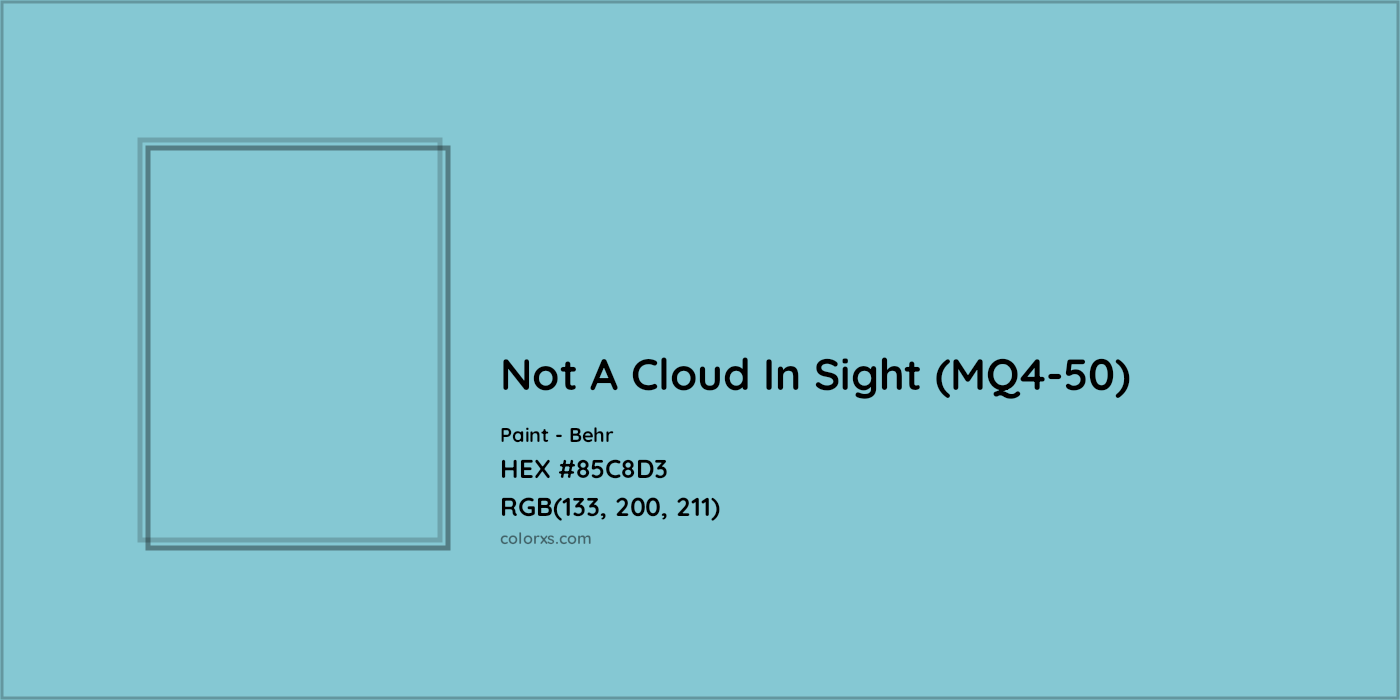 HEX #85C8D3 Not A Cloud In Sight (MQ4-50) Paint Behr - Color Code