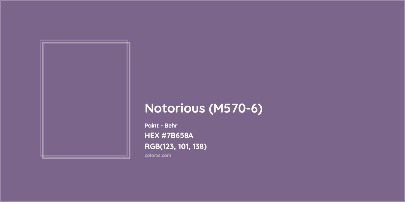 HEX #7B658A Notorious (M570-6) Paint Behr - Color Code