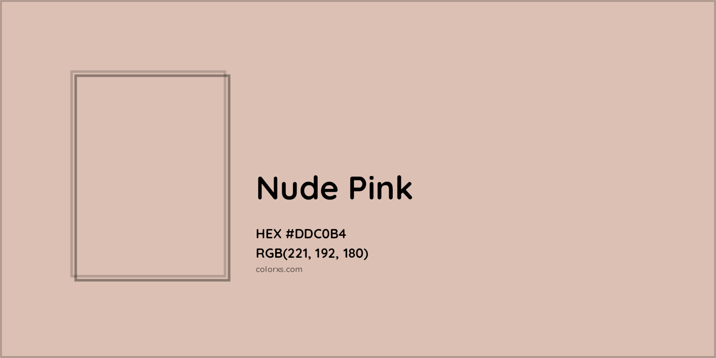 HEX #DDC0B4 Nude Pink Color - Color Code