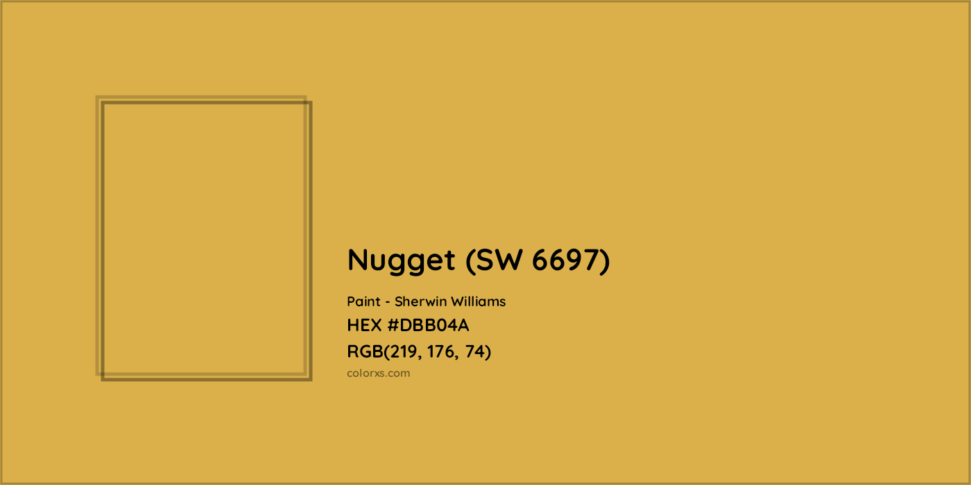 HEX #DBB04A Nugget (SW 6697) Paint Sherwin Williams - Color Code