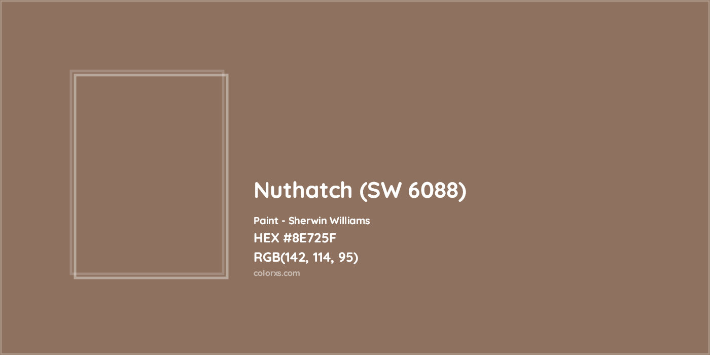 HEX #8E725F Nuthatch (SW 6088) Paint Sherwin Williams - Color Code