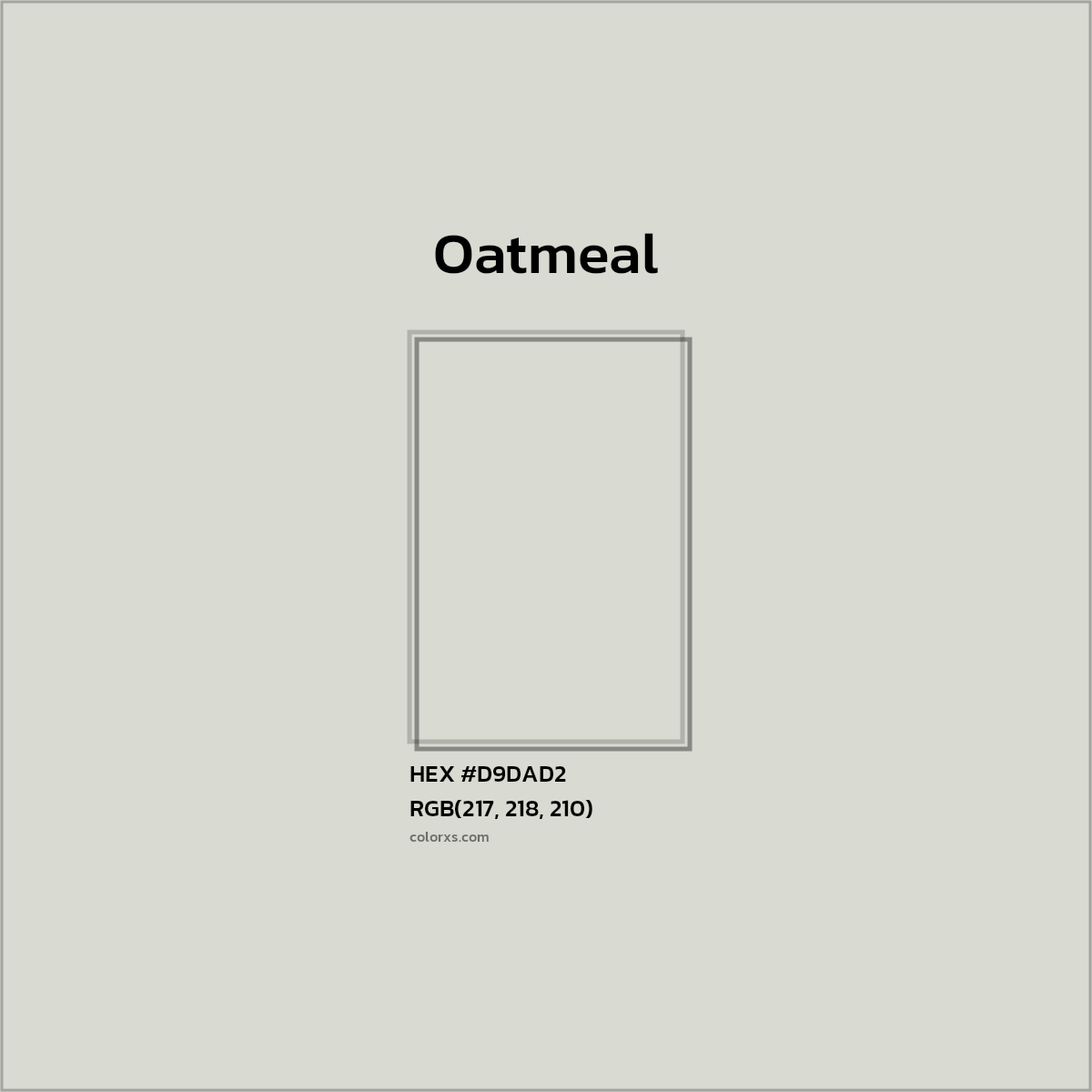 Oatmeal Color Chart