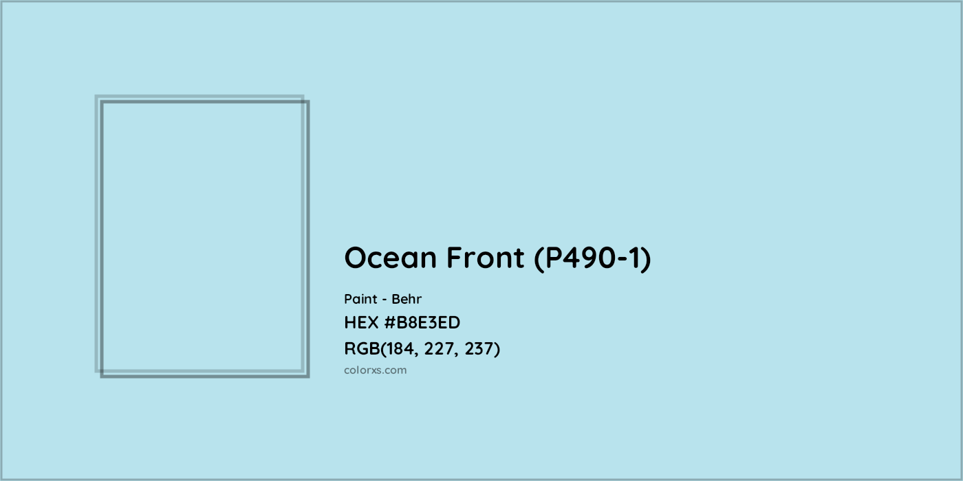 HEX #B8E3ED Ocean Front (P490-1) Paint Behr - Color Code