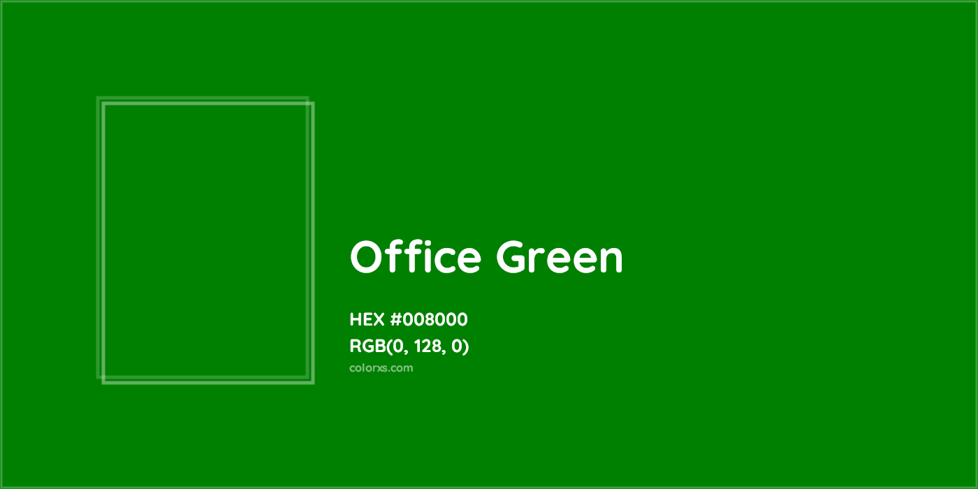 HEX #008000 Office Green Color - Color Code
