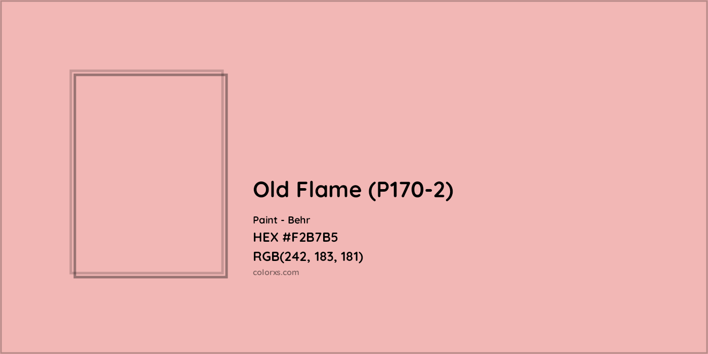 HEX #F2B7B5 Old Flame (P170-2) Paint Behr - Color Code