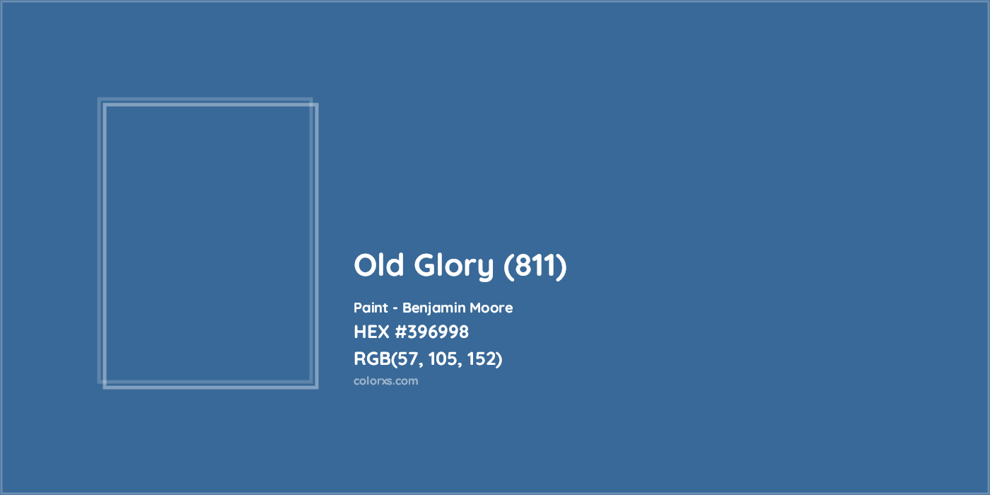 HEX #396998 Old Glory (811) Paint Benjamin Moore - Color Code