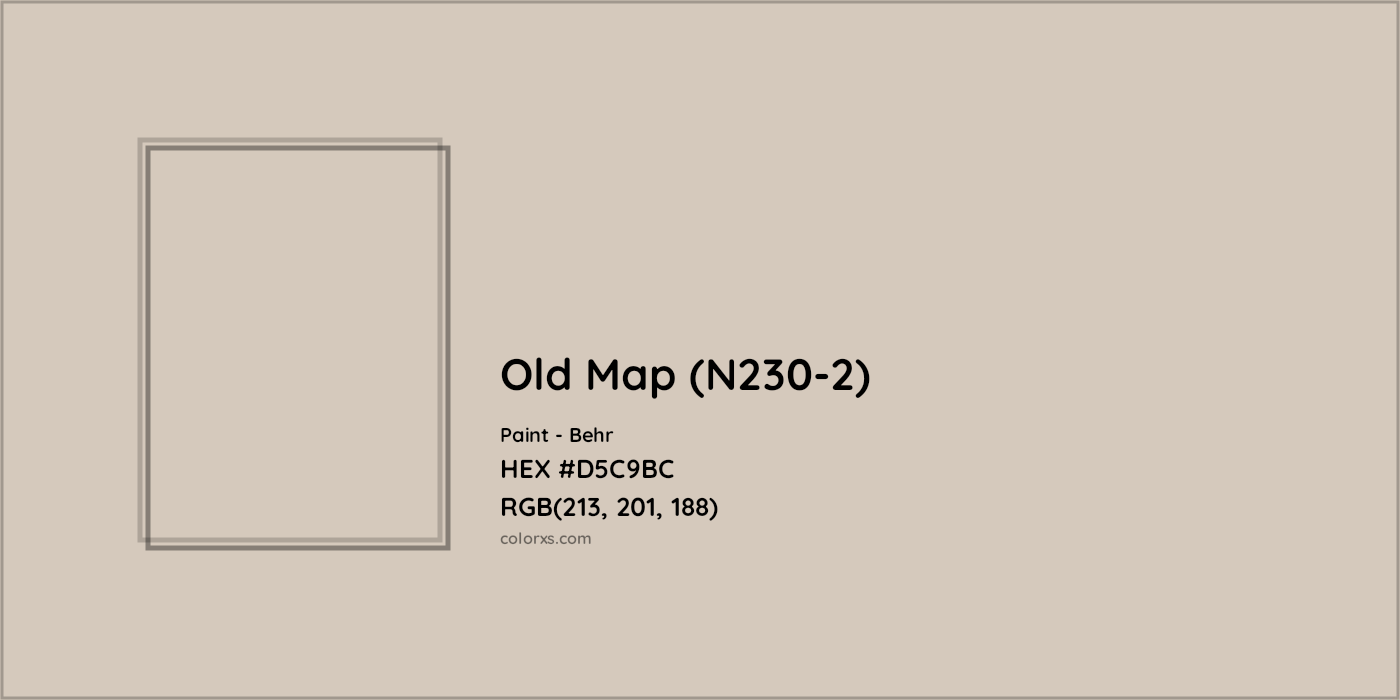HEX #D5C9BC Old Map (N230-2) Paint Behr - Color Code