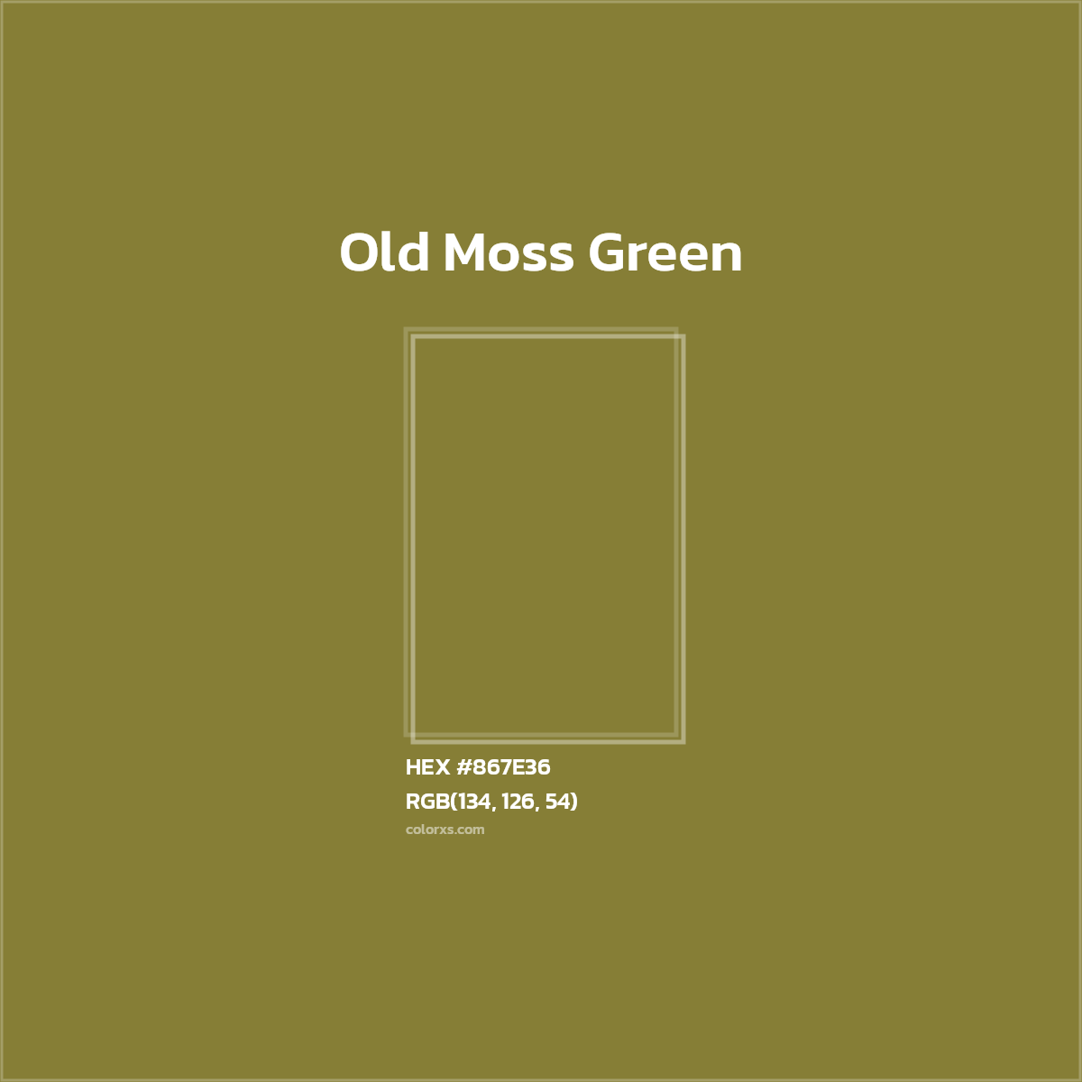 HEX #867E36 Old Moss Green Color - Color Code