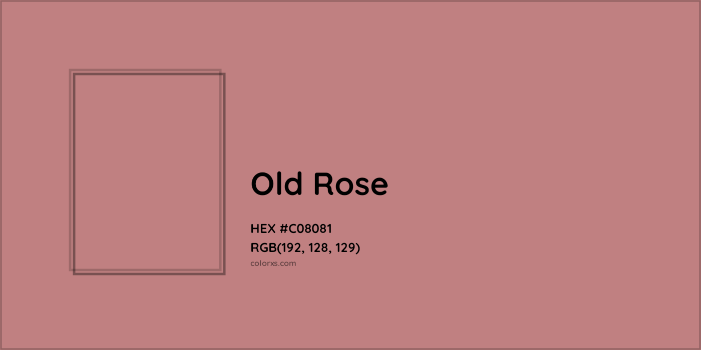 HEX #C08081 Old rose Color - Color Code