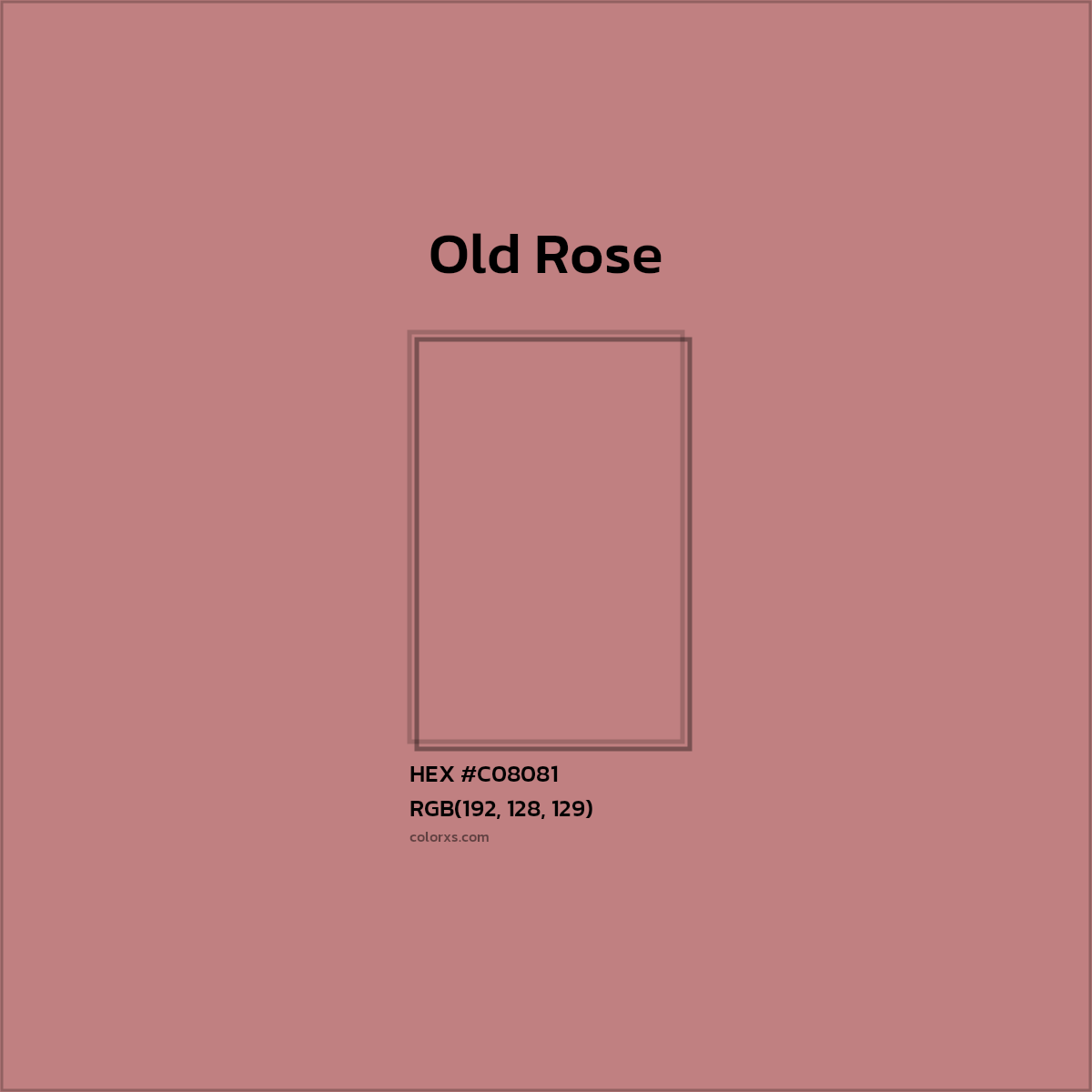 HEX #C08081 Old Rose Color - Color Code