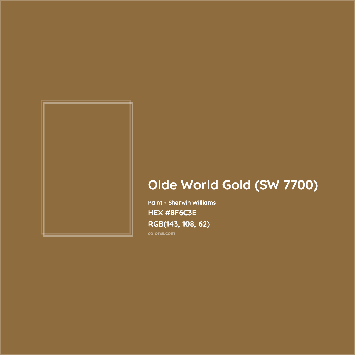 HEX #8F6C3E Olde World Gold (SW 7700) Paint Sherwin Williams - Color Code