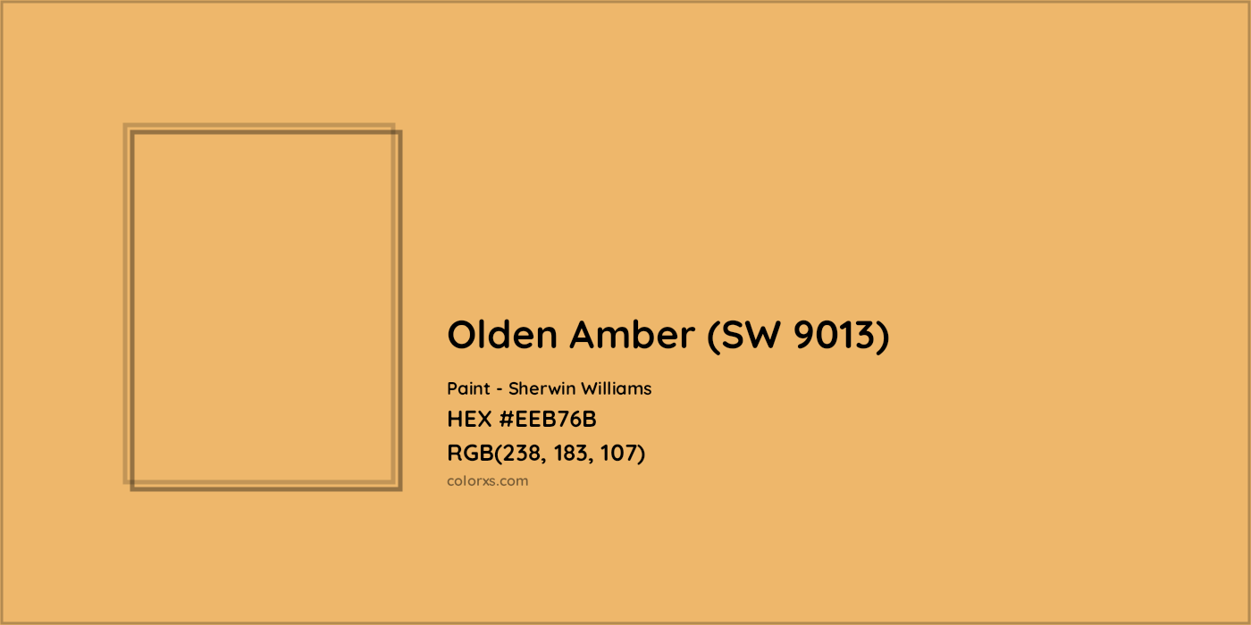 HEX #EEB76B Olden Amber (SW 9013) Paint Sherwin Williams - Color Code
