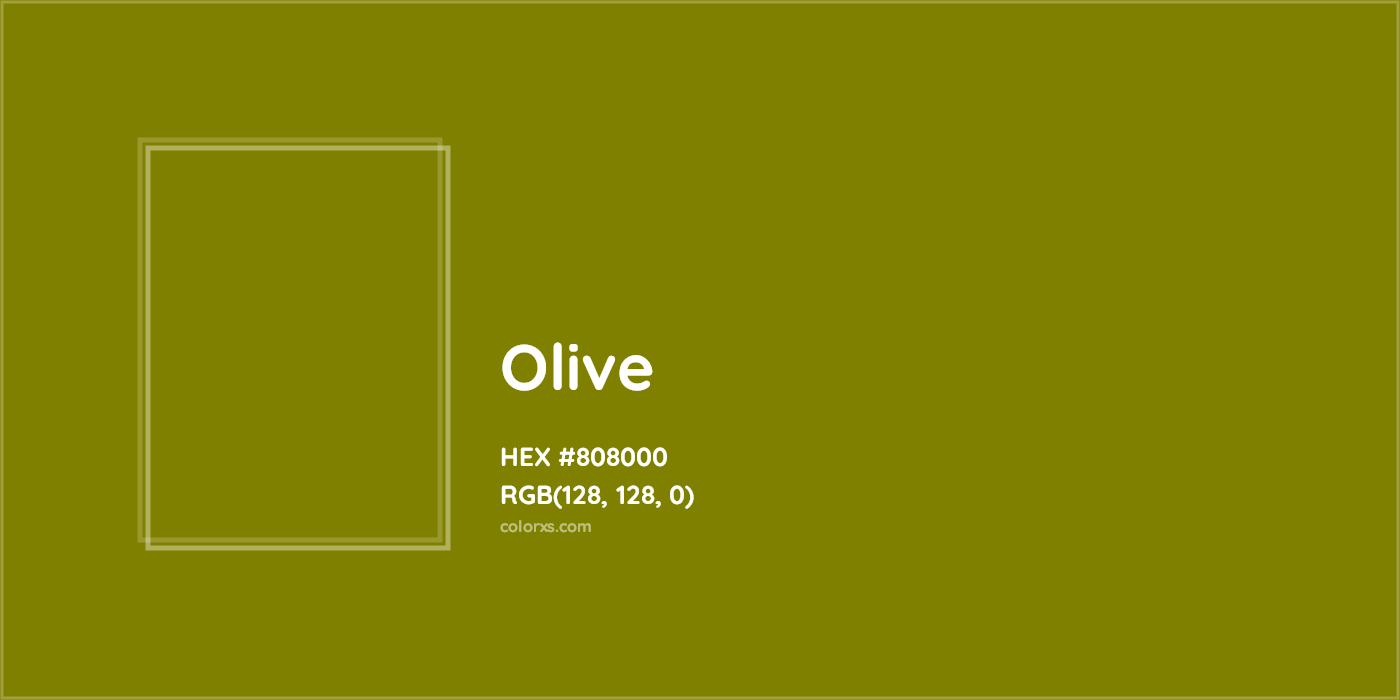 HEX #808000 Olive Color - Color Code