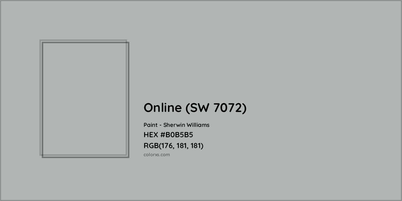 HEX #B0B5B5 Online (SW 7072) Paint Sherwin Williams - Color Code