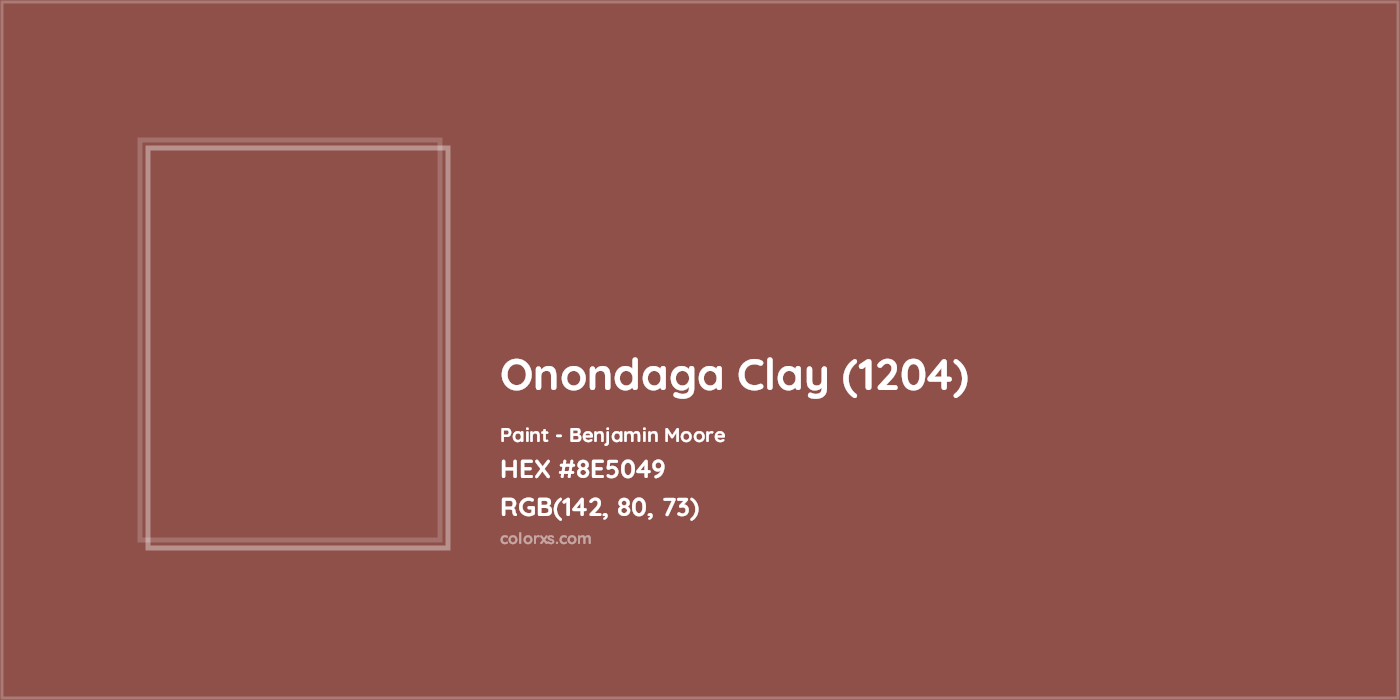 HEX #8E5049 Onondaga Clay (1204) Paint Benjamin Moore - Color Code