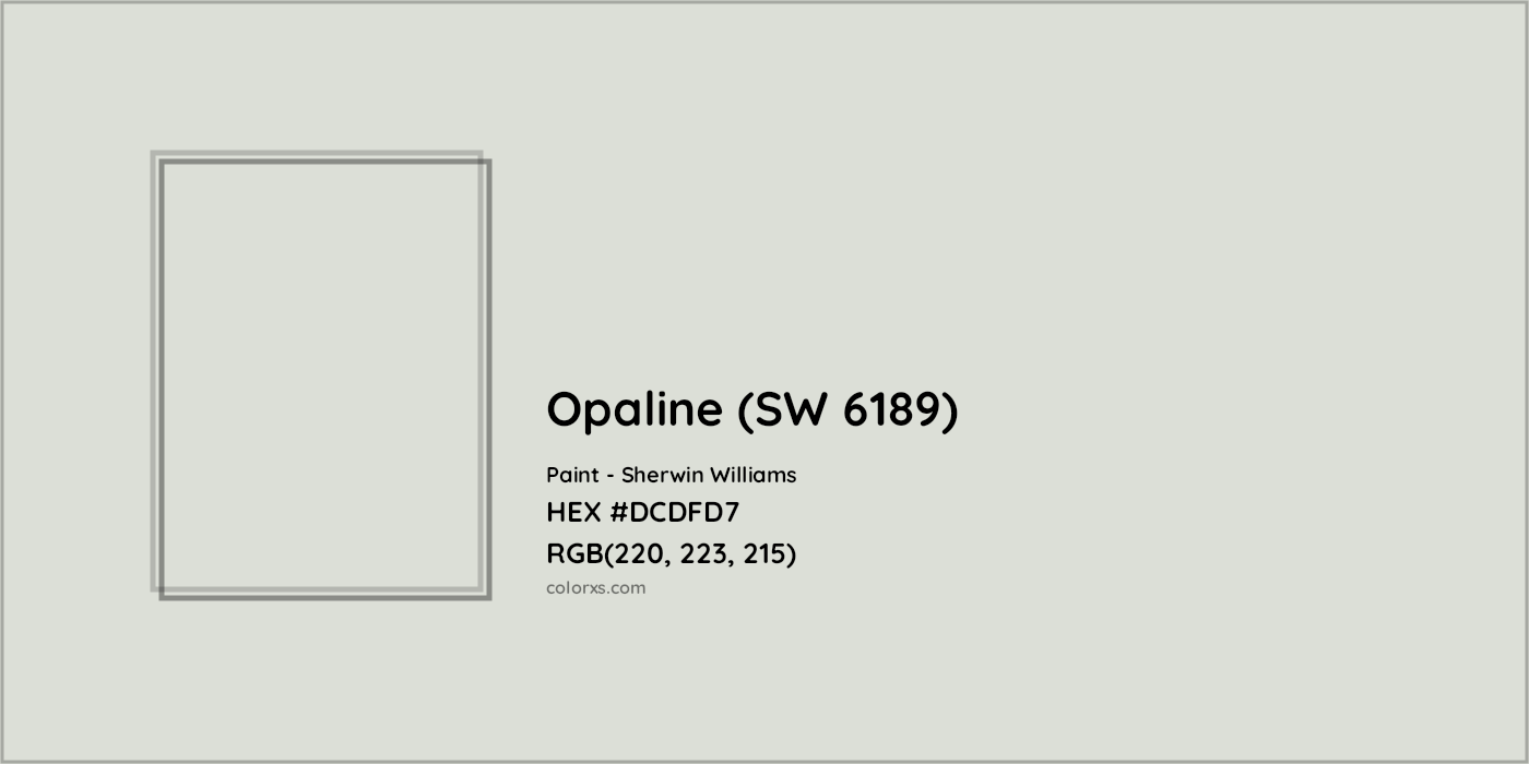 HEX #DCDFD7 Opaline (SW 6189) Paint Sherwin Williams - Color Code