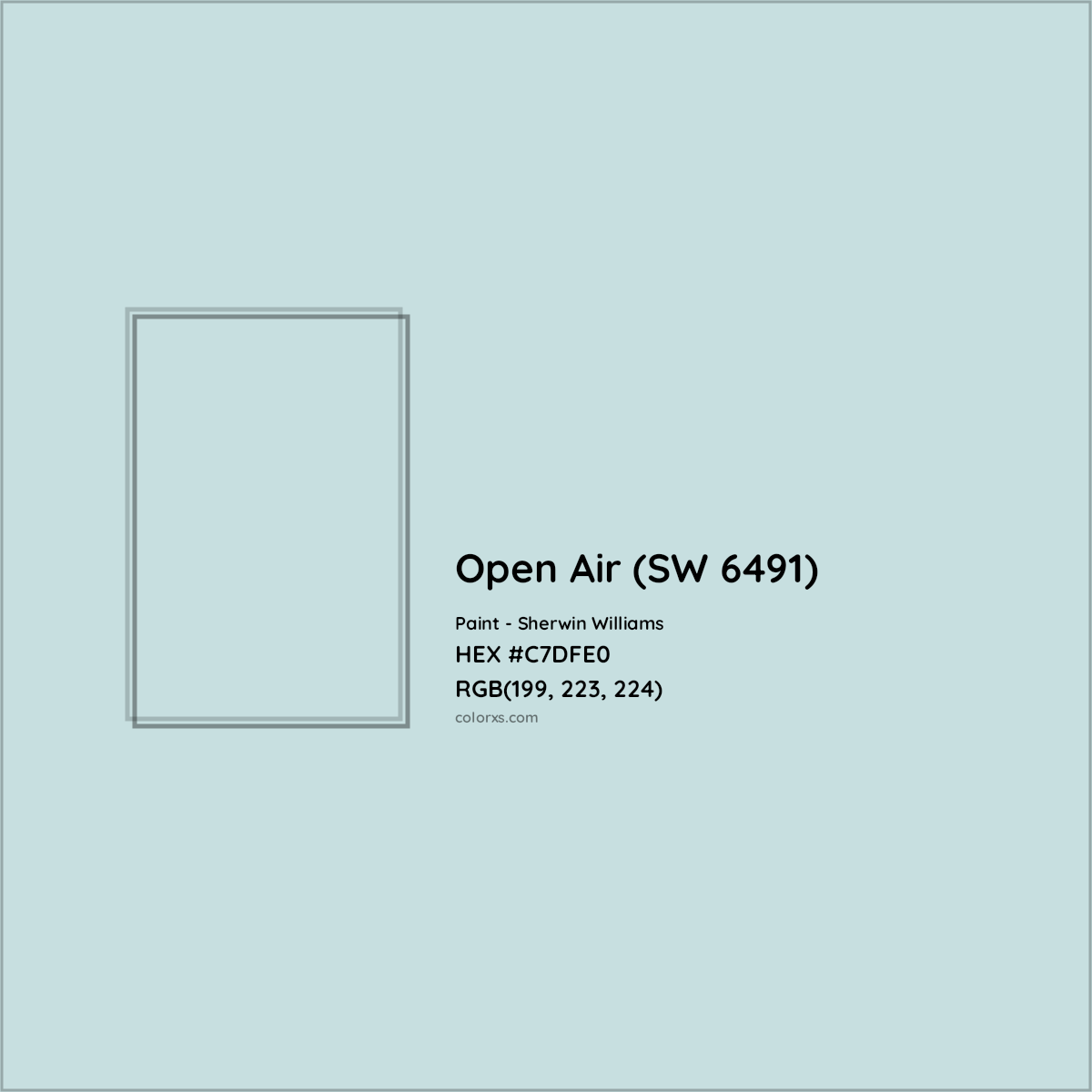 HEX #C7DFE0 Open Air (SW 6491) Paint Sherwin Williams - Color Code