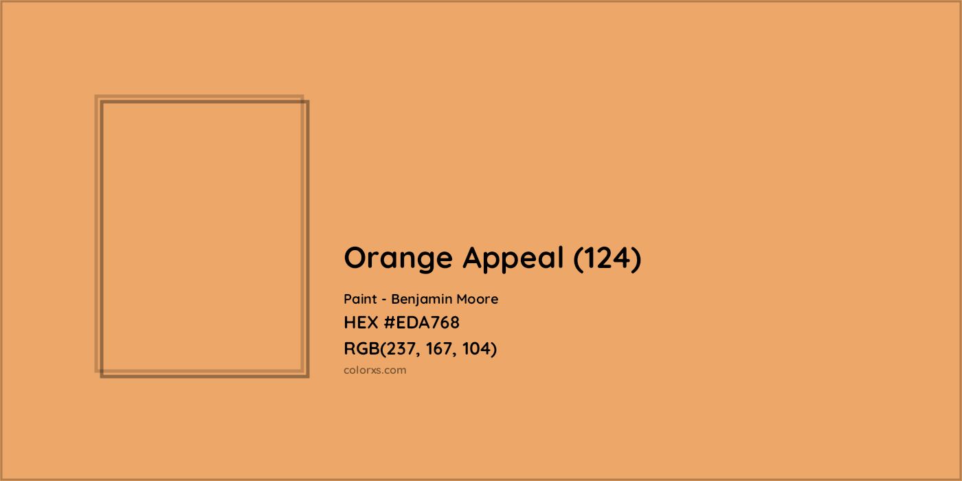 HEX #EDA768 Orange Appeal (124) Paint Benjamin Moore - Color Code