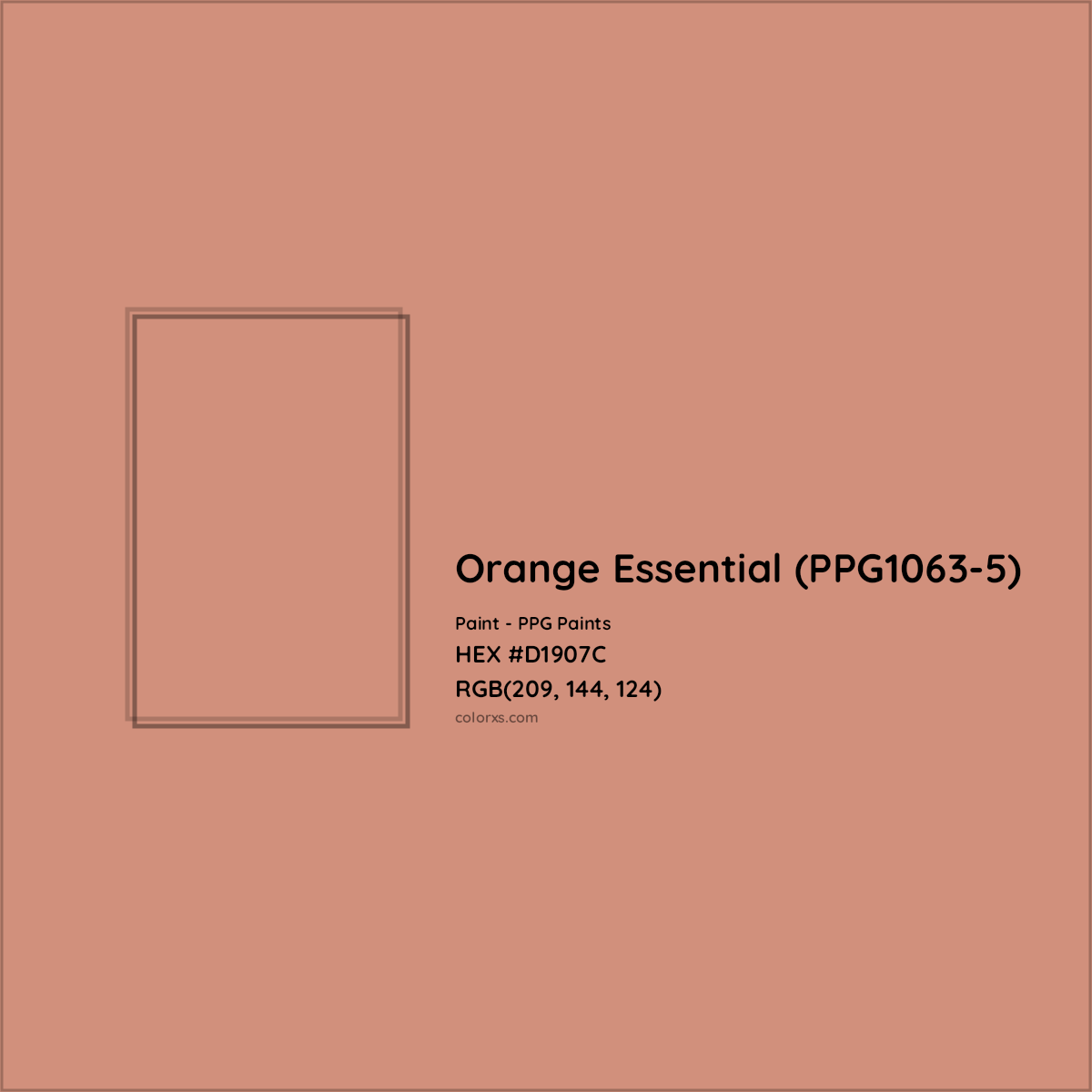 HEX #D1907C Orange Essential (PPG1063-5) Paint PPG Paints - Color Code