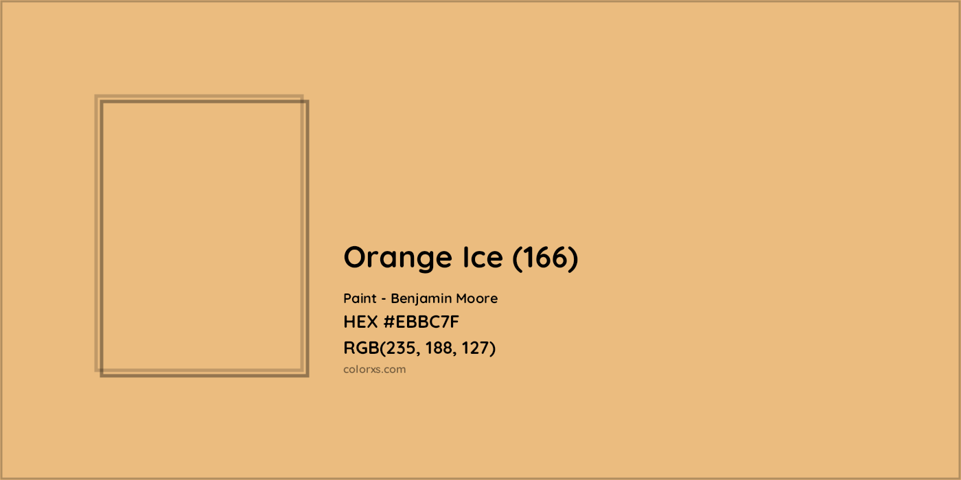 HEX #EBBC7F Orange Ice (166) Paint Benjamin Moore - Color Code