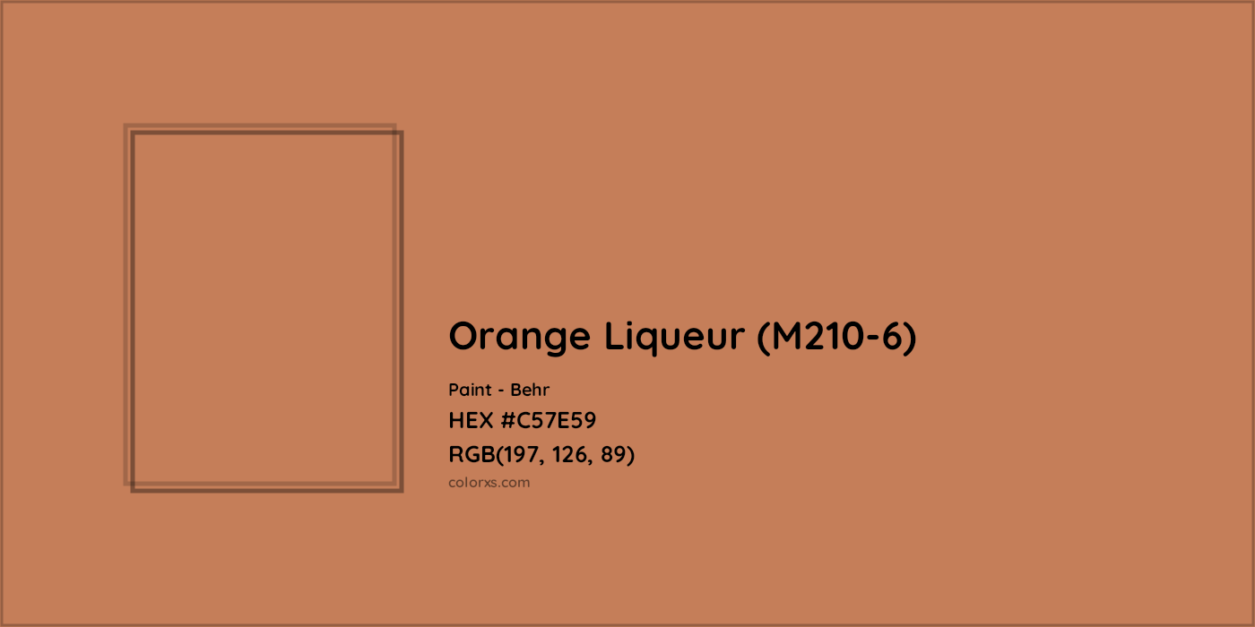 HEX #C57E59 Orange Liqueur (M210-6) Paint Behr - Color Code
