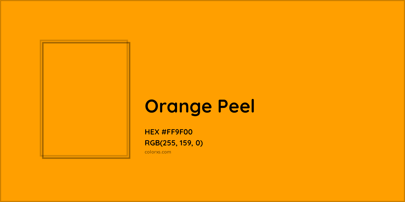 HEX #FF9F00 Orange Peel Color - Color Code