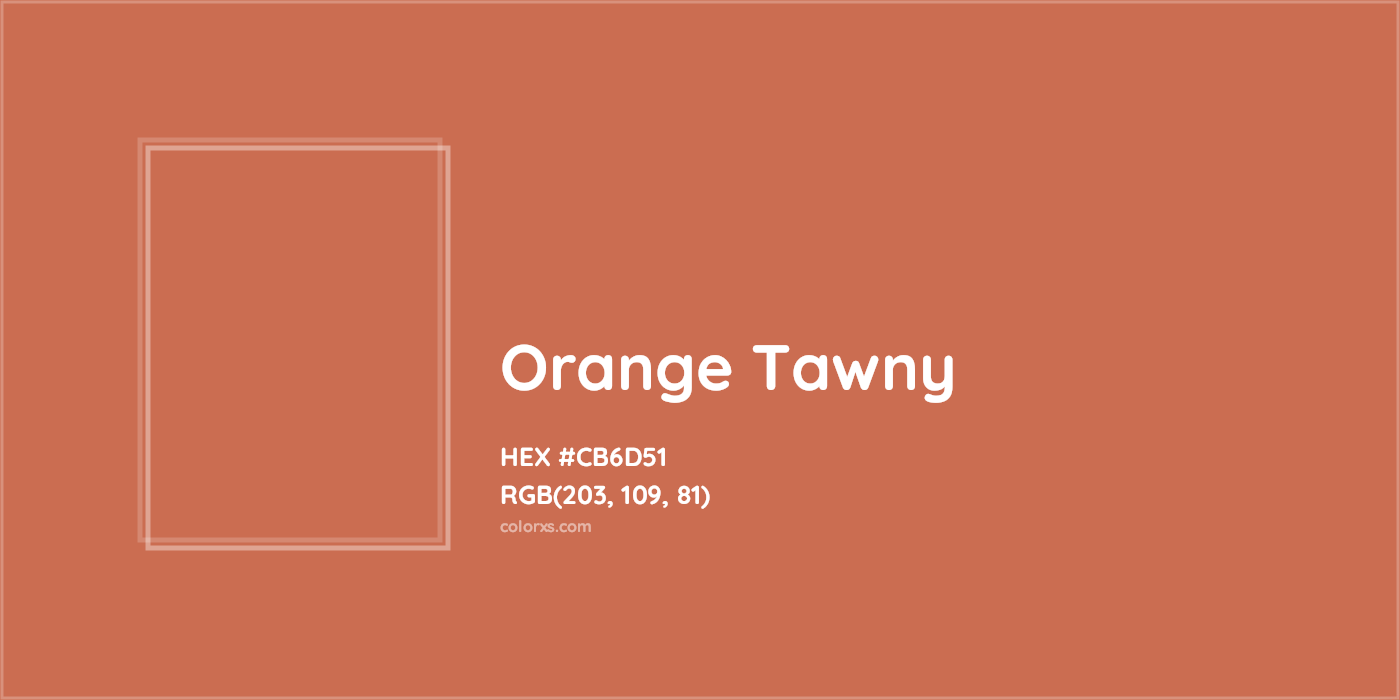 HEX #CB6D51 Orange Tawny Other - Color Code