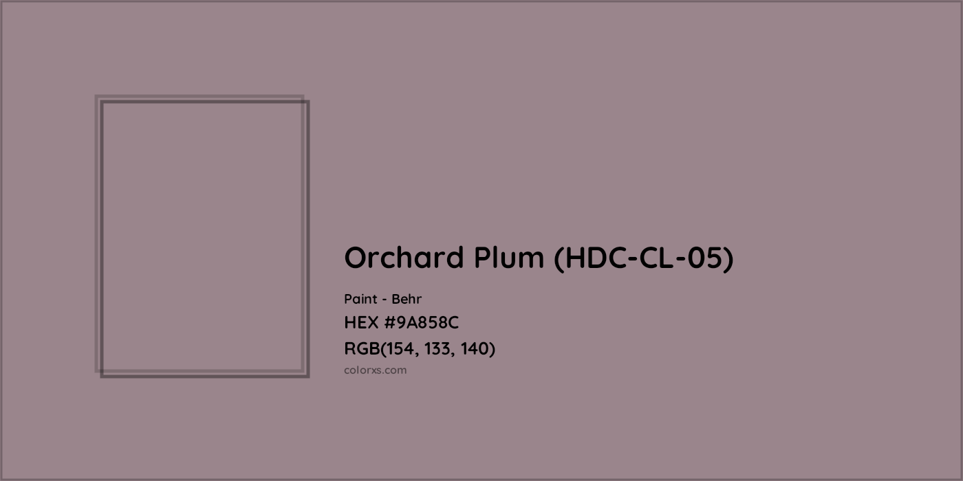 HEX #9A858C Orchard Plum (HDC-CL-05) Paint Behr - Color Code