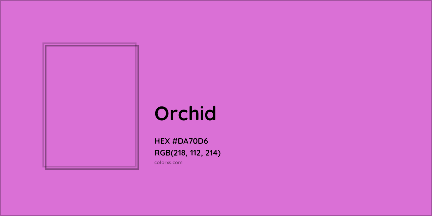 HEX #DA70D6 Orchid Color - Color Code