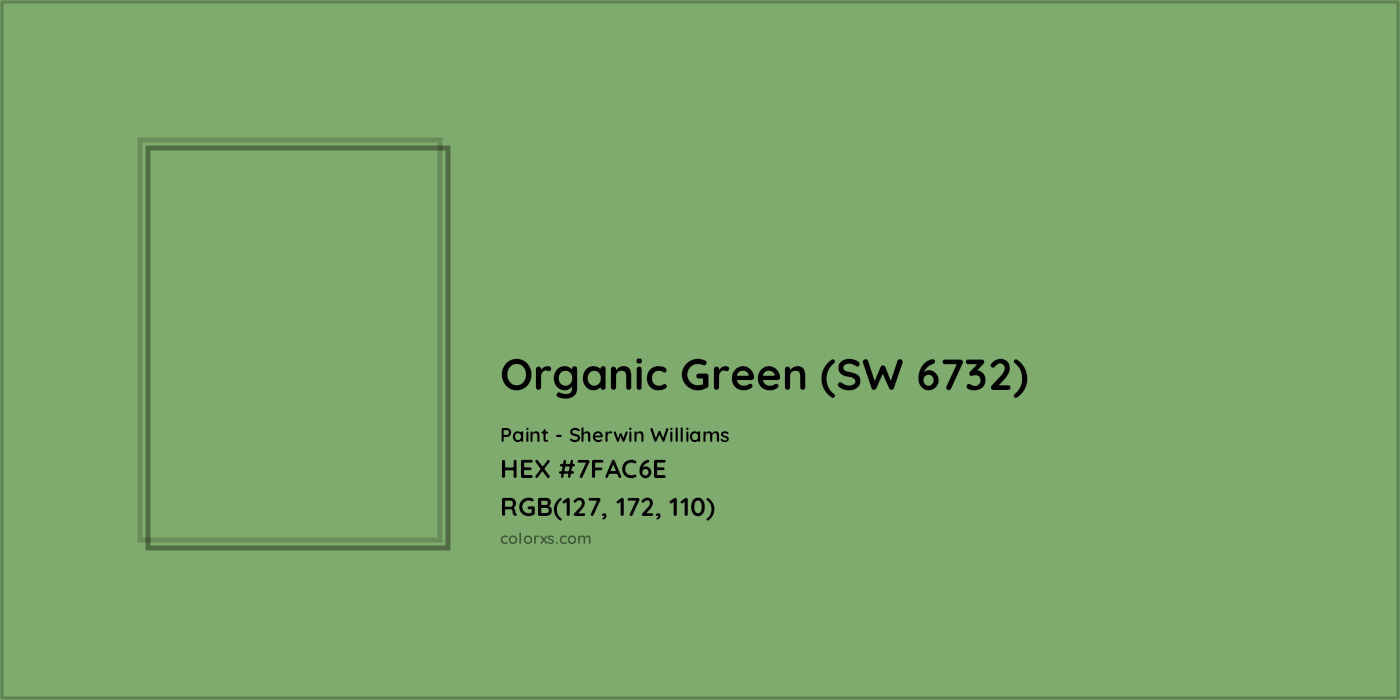 HEX #7FAC6E Organic Green (SW 6732) Paint Sherwin Williams - Color Code