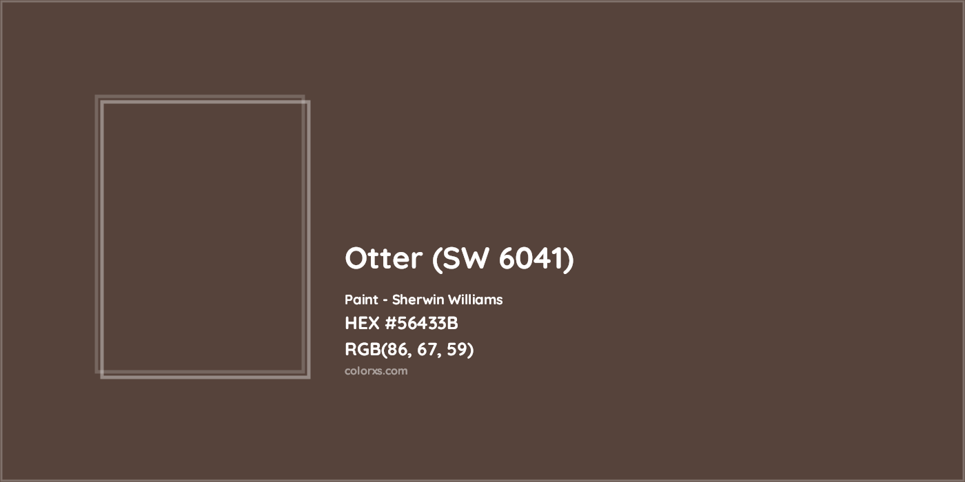 HEX #56433B Otter (SW 6041) Paint Sherwin Williams - Color Code
